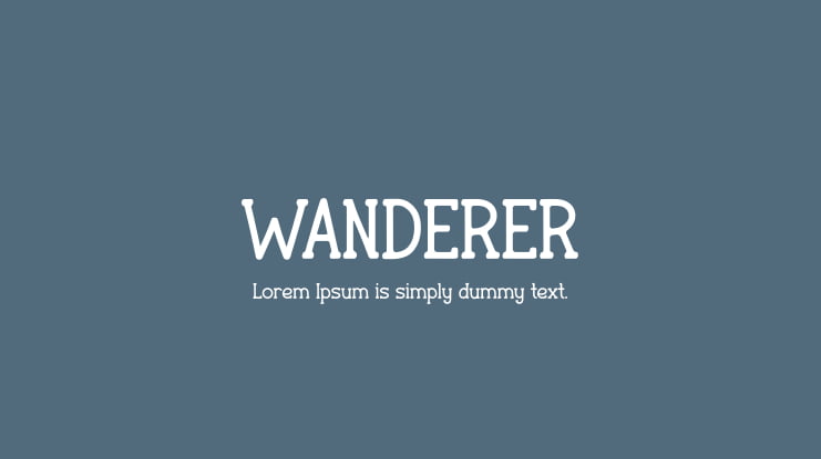 WANDERER Font