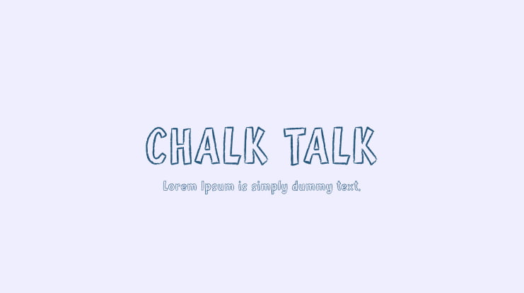 CHALK TALK Font