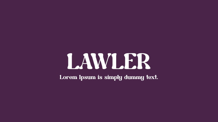 LAWLER Font