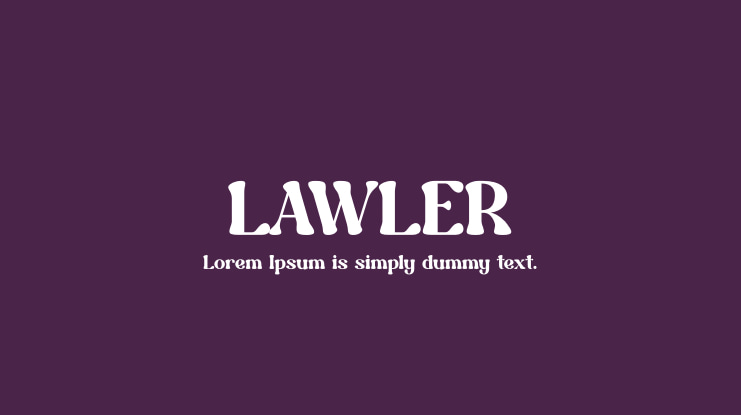 LAWLER Font