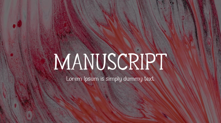 MANUSCRIPT Font