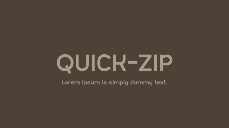QUICK-ZIP Font