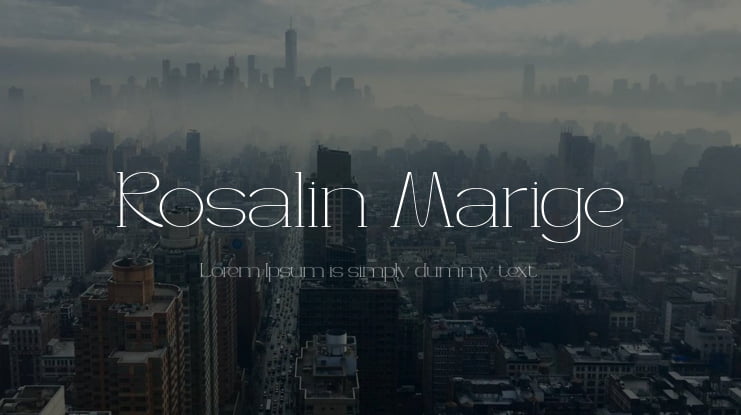 Rosalin Marige Font