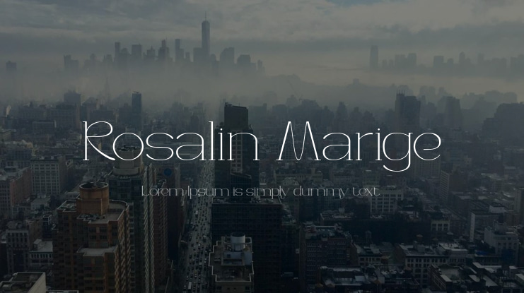Rosalin Marige Font