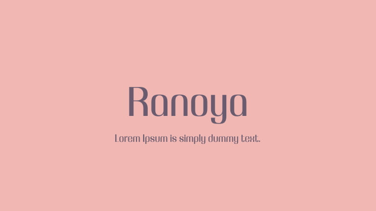Ranoya Font