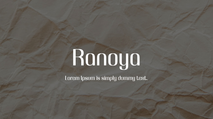 Ranoya Font