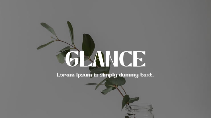 GLANCE Font
