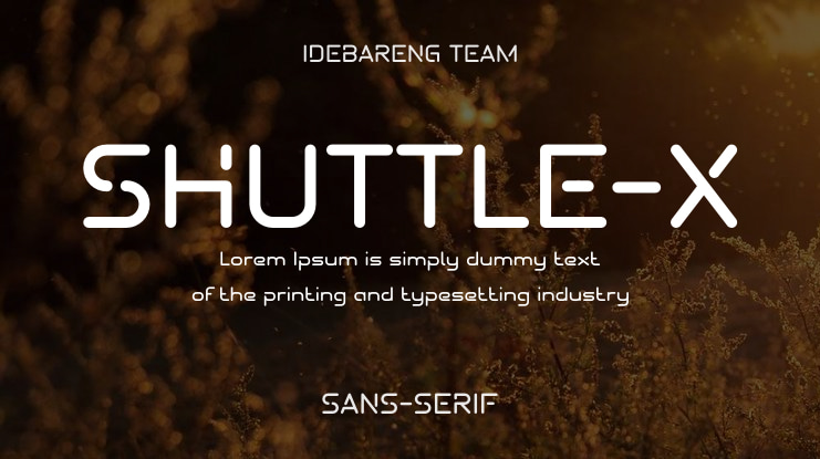 SHUTTLE-X Font