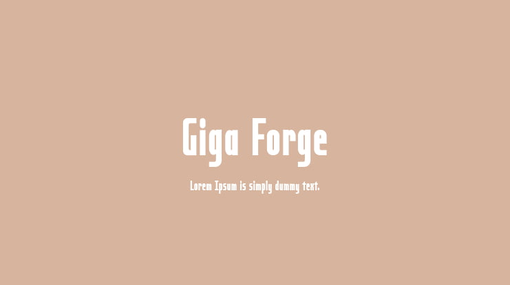 Giga Forge Font