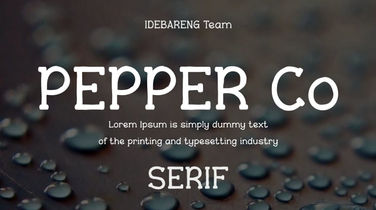 PEPPER Co Font