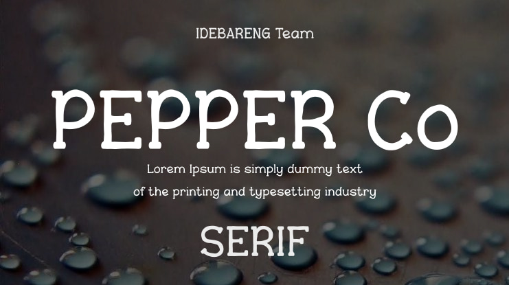 PEPPER Co Font