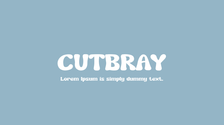 CUTBRAY Font