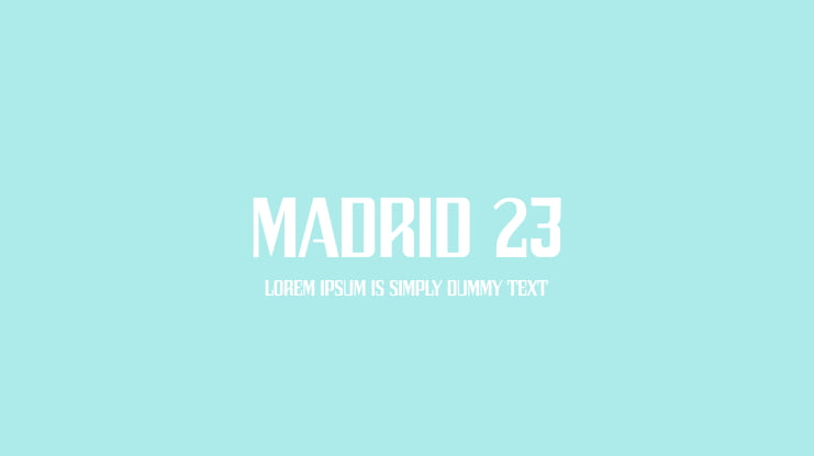 Madrid 23 Font