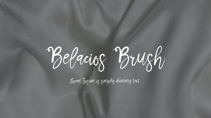 Belacios Brush Font