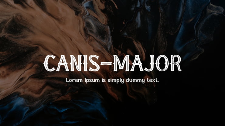 CANIS-MAJOR Font