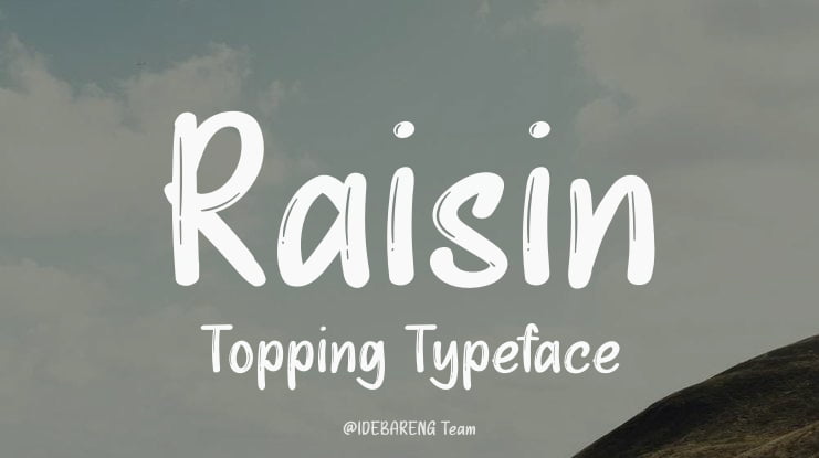 Raisin Topping Font