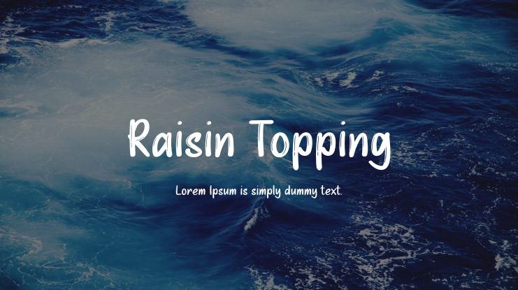 Raisin Topping Font