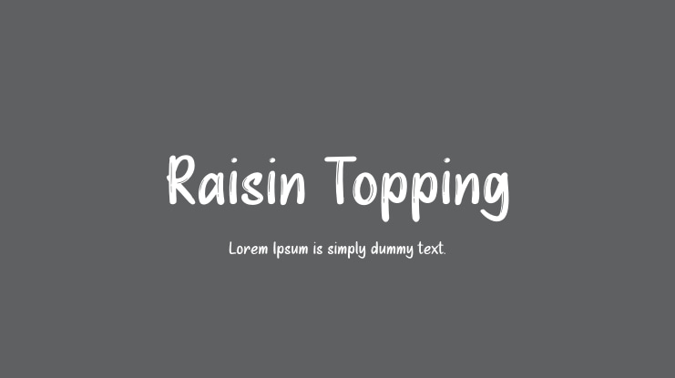 Raisin Topping Font