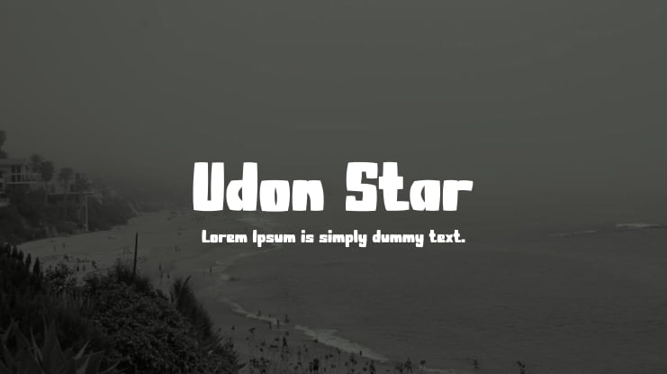 Udon Star Font