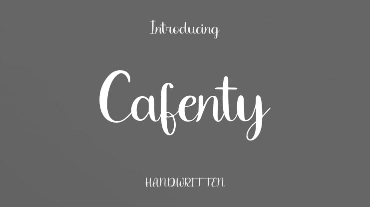 Cafenty Font