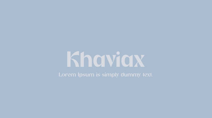 Khaviax Font