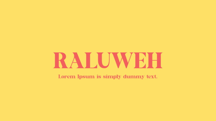 RALUWEH Font