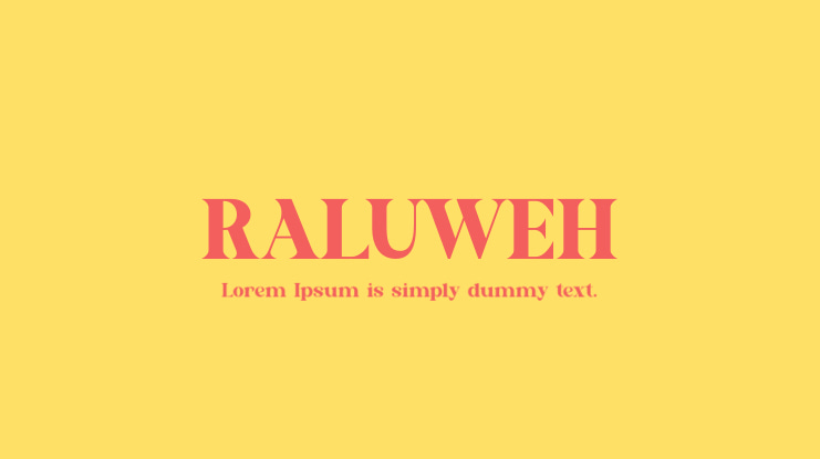 RALUWEH Font