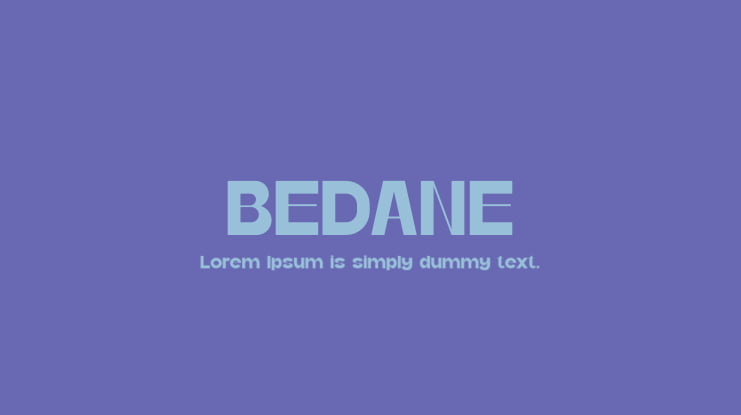 BEDANE Font