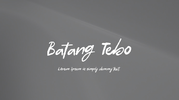 Batang Tebo Font