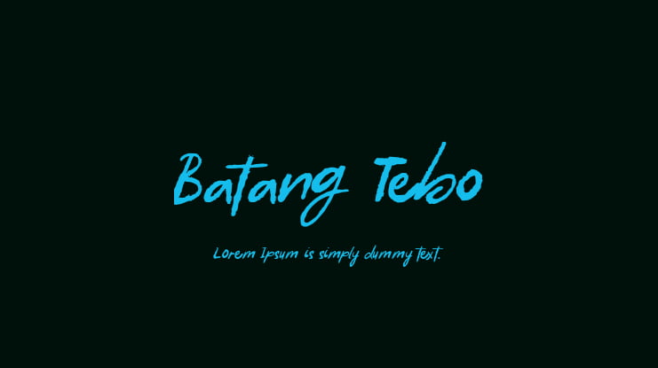 Batang Tebo Font