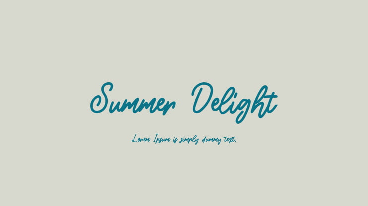 Summer Delight Font