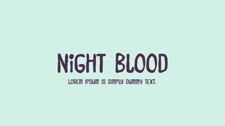 Night Blood Font