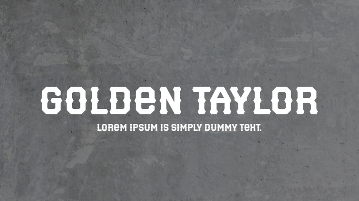 Golden Taylor Font