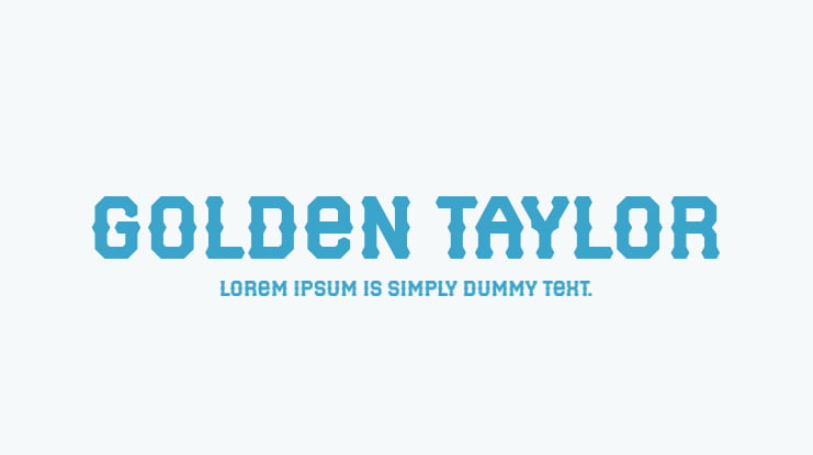 Golden Taylor Font