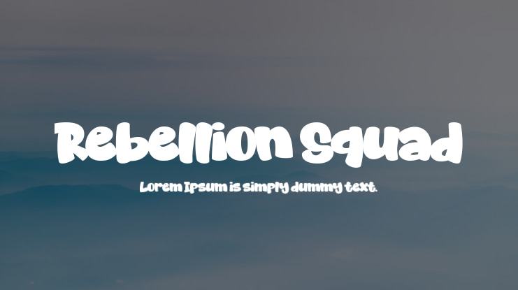 Rebellion Squad Font