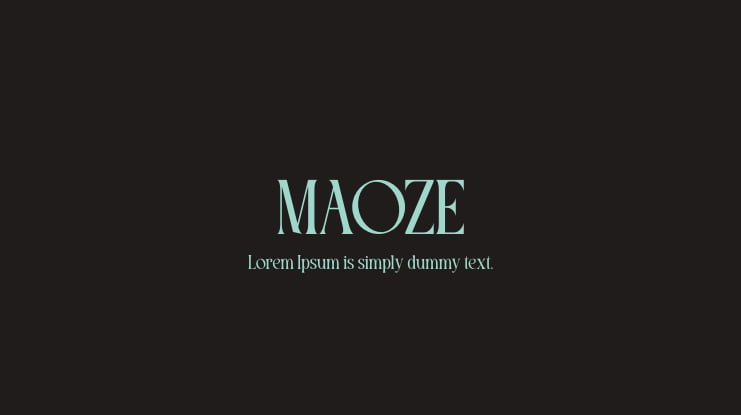 MAOZE Font