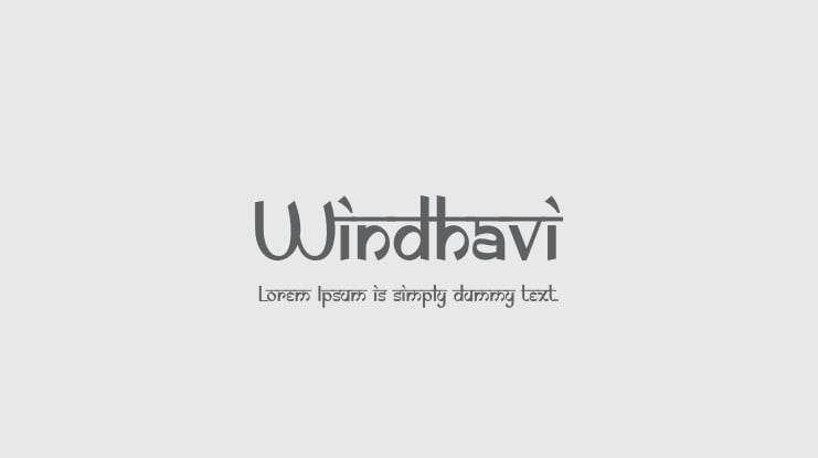 Windhavi Font