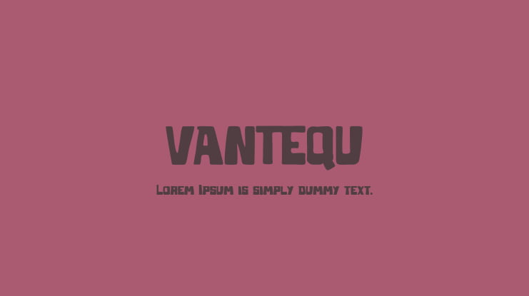 VANTEQU Font