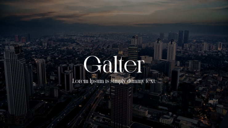 Galter Font