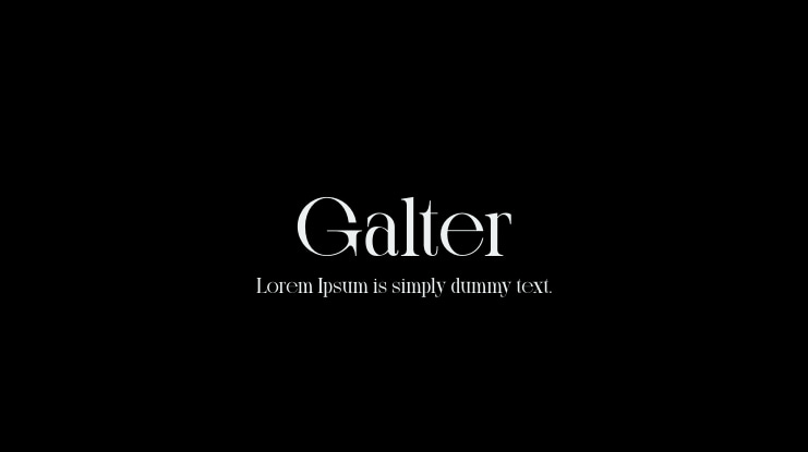 Galter Font