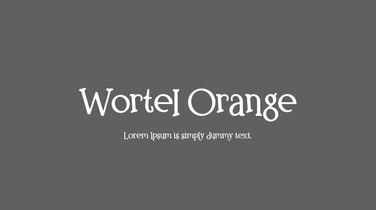 Wortel Orange Font