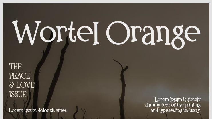 Wortel Orange Font