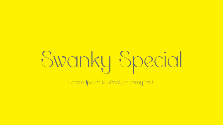 Swanky Special Font