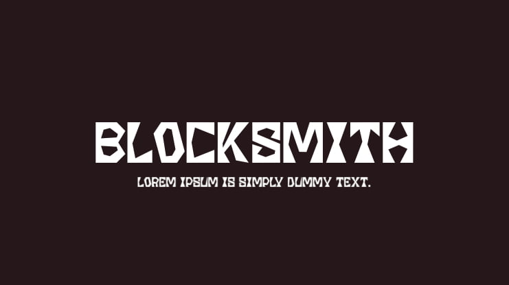 Blocksmith Font