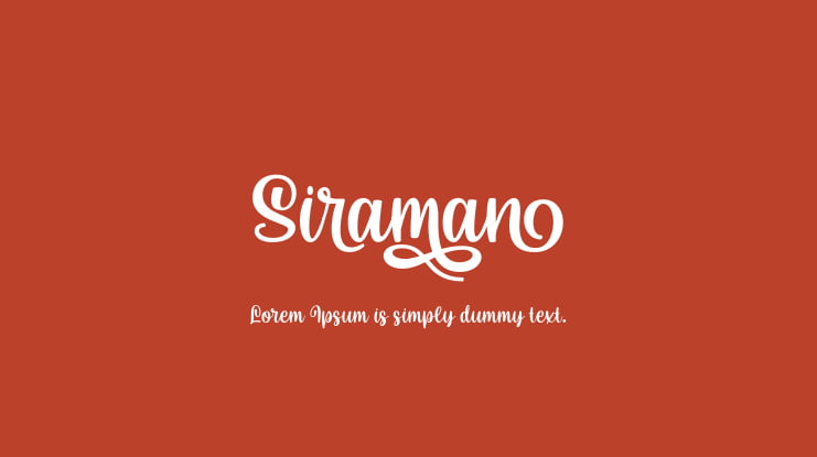 Siraman Font