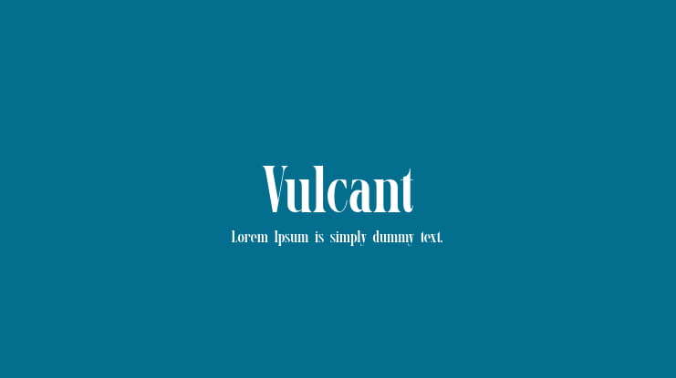 Vulcant Font