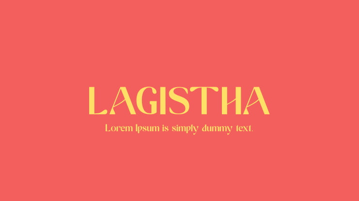 LAGISTHA Font