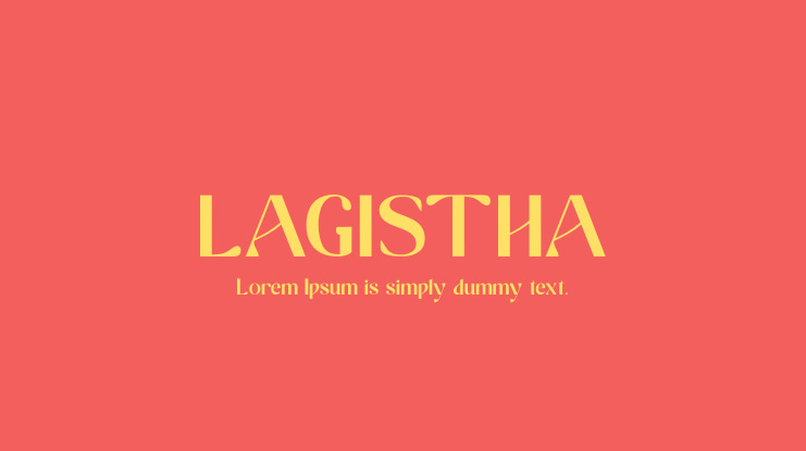 LAGISTHA Font