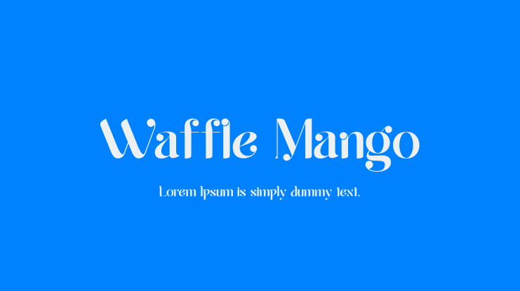 Waffle Mango Font