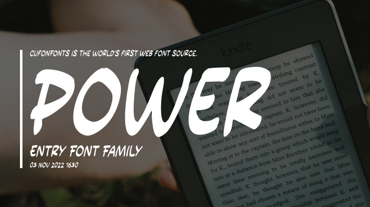 Power Entry Font